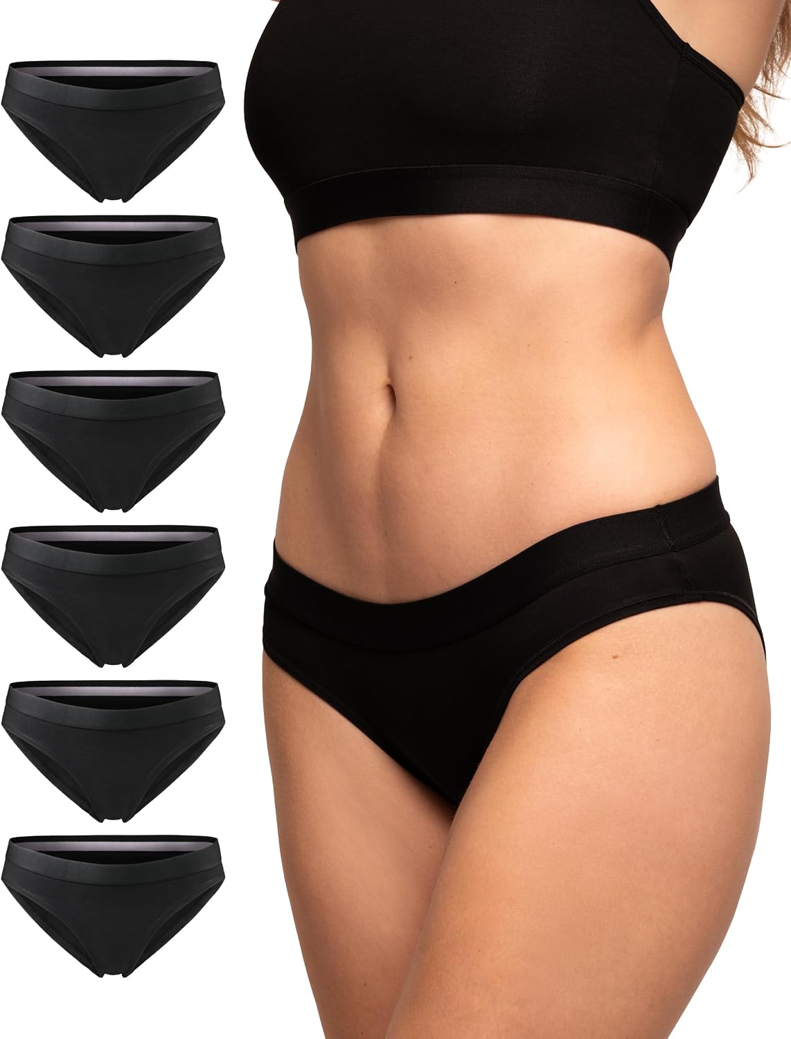 Detalle de DANISH ENDURANCE Culottes en coton bio — Lot de 3 ou 6, confort quotidien pour femme