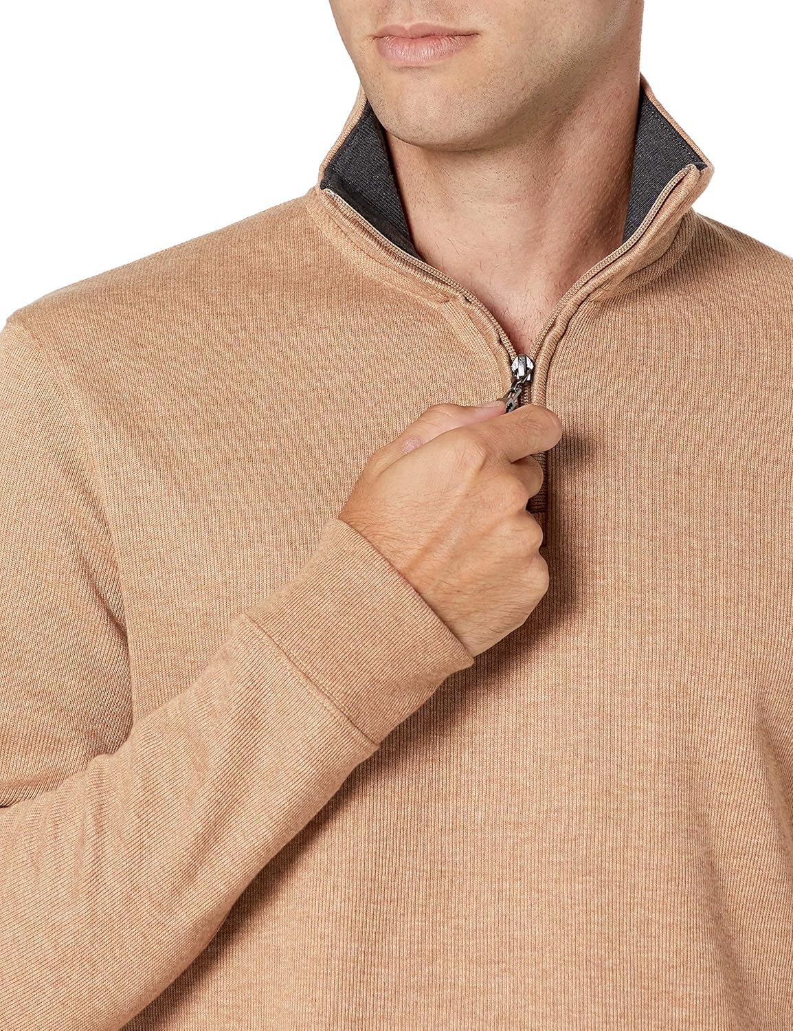Thumbnail 2 de Amazon Essentials Herren Pullover mit Viertelreißverschluss aus französischem Rippstrick – Normale Passform