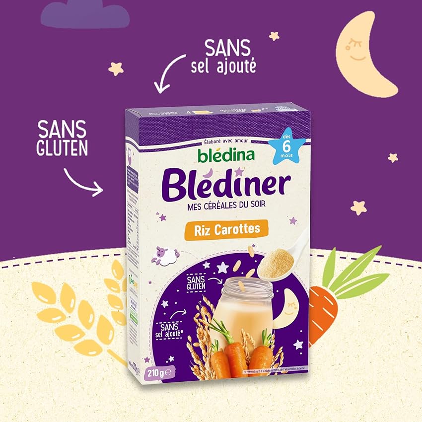 Detalle de Blédina Blédîner céréales bébé 6 mois 210g 🥣