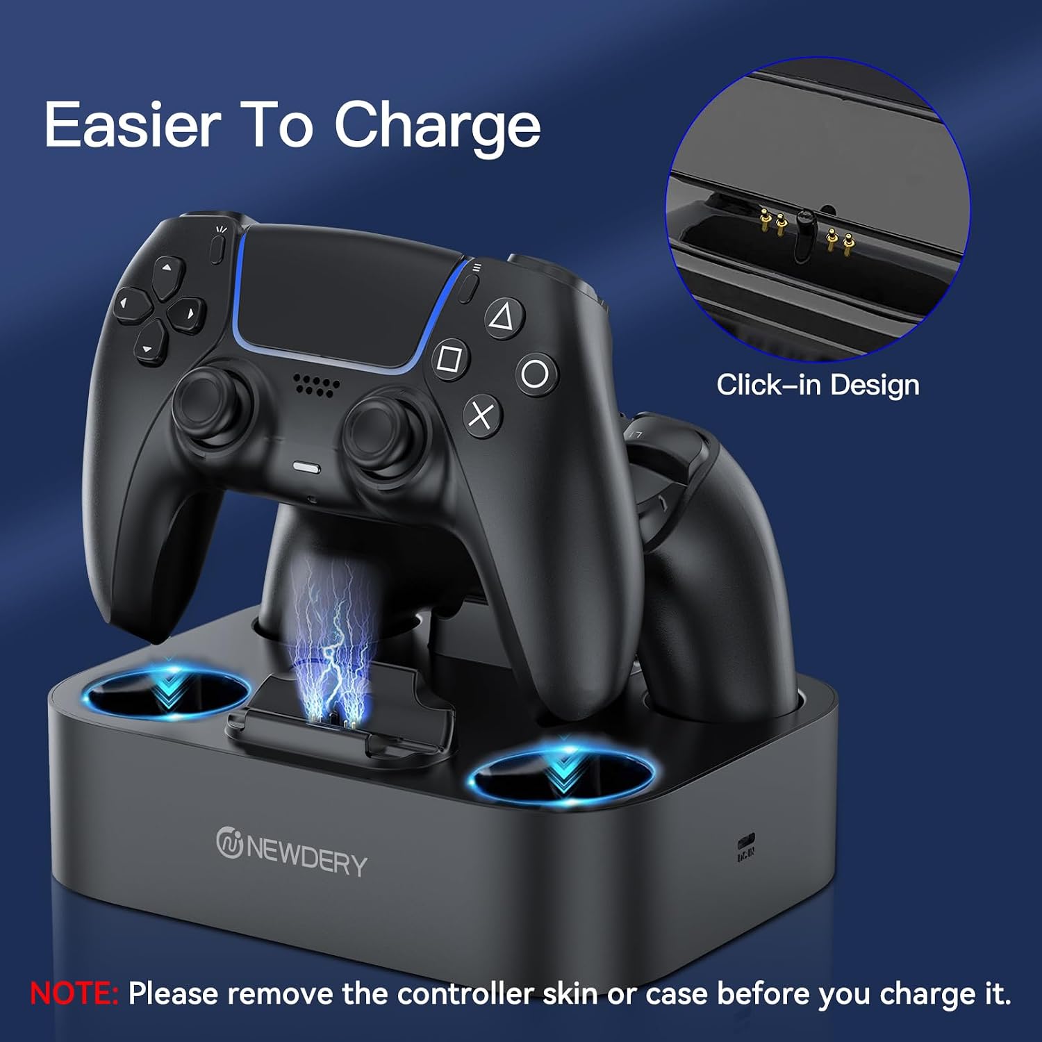 Thumbnail 4 de NEWDERY PS5 Controller Charger Station 2m