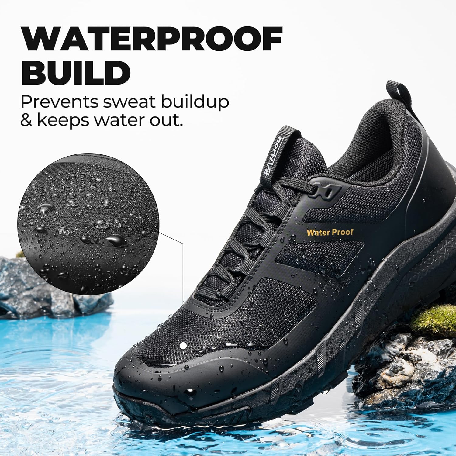 Thumbnail 4 de NORTIV 8 Scarpe da trekking impermeabili uomo StreamRunner: leggere, antiscivolo e con supporto plantare