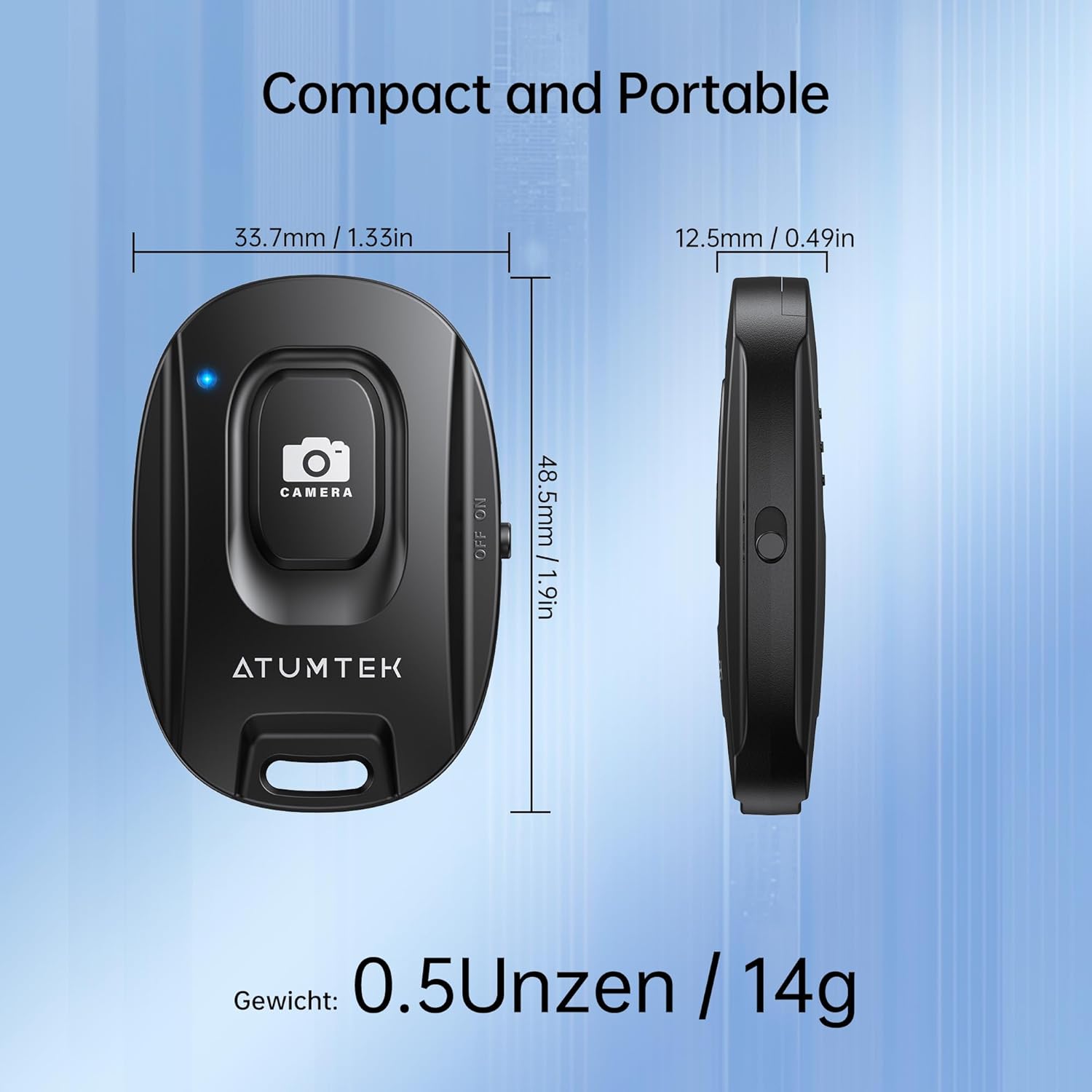 Thumbnail 3 de ATUMTEK Kameraselbstauslöser Bluetooth 5.2, 2er-Pack