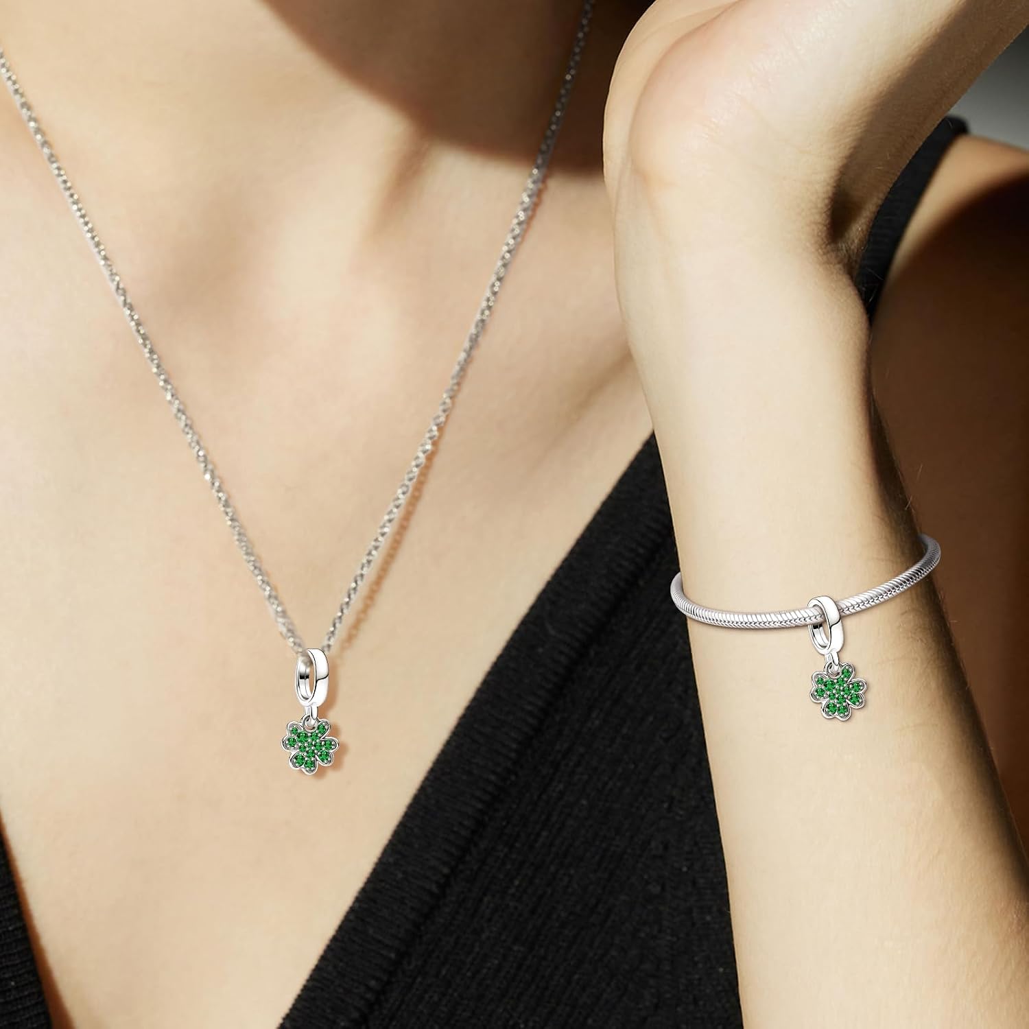 Detalle 2 de Sterling Silber Charms Anhänger für Damen