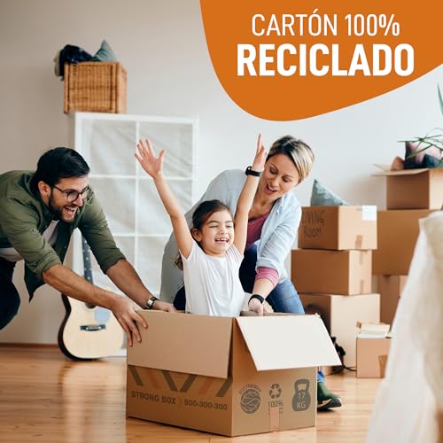 Thumbnail 6 de MARCPRINT: 10 Cajas de Mudanza Talla L (45 L) 50x30x30 cm, Reforzadas con Precinto, FSC y 100% Reutilizables