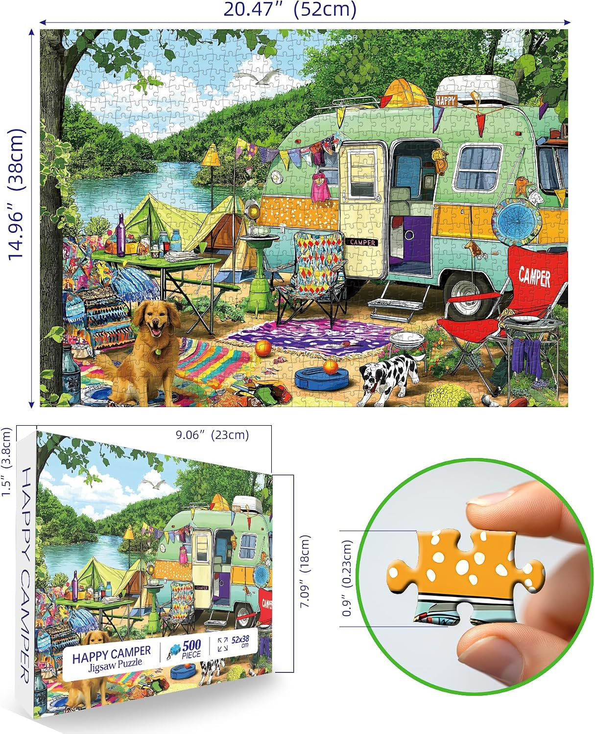 Thumbnail 1 de MINIWAN 500-Piece Lakeside Puzzle 🧩