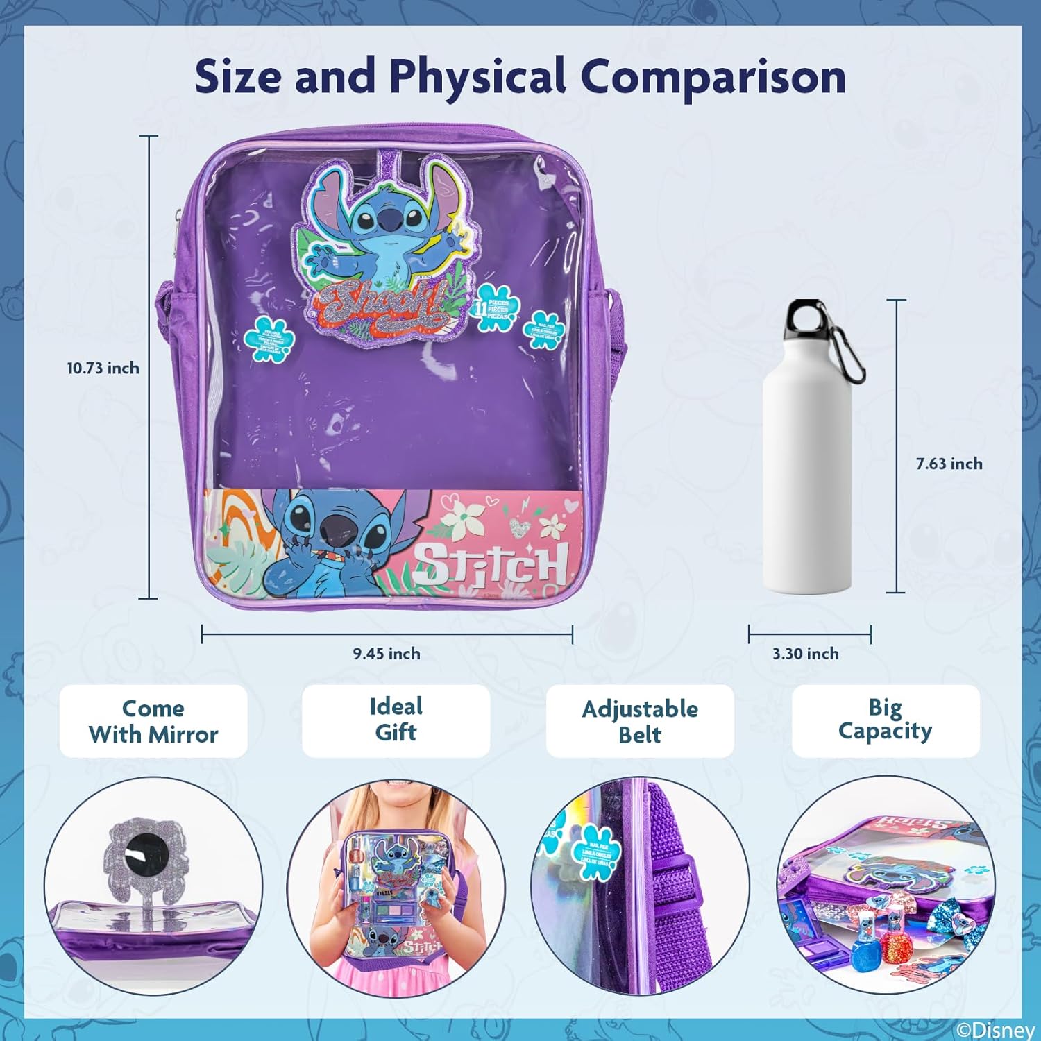 Thumbnail 6 de Townley Girl Stitch Zaino Trucco Bambine Set Bellezza – The Makeover Borsa con Set di Trucco