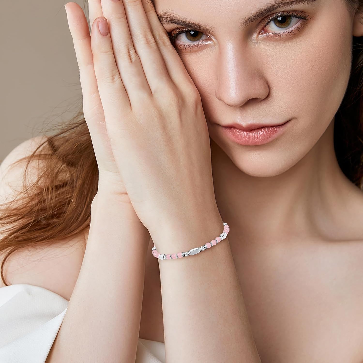 Thumbnail 6 de SIUMAL Bracelet Femme en Pierre Naturelle et Acier Inoxydable – Bohème Élégant