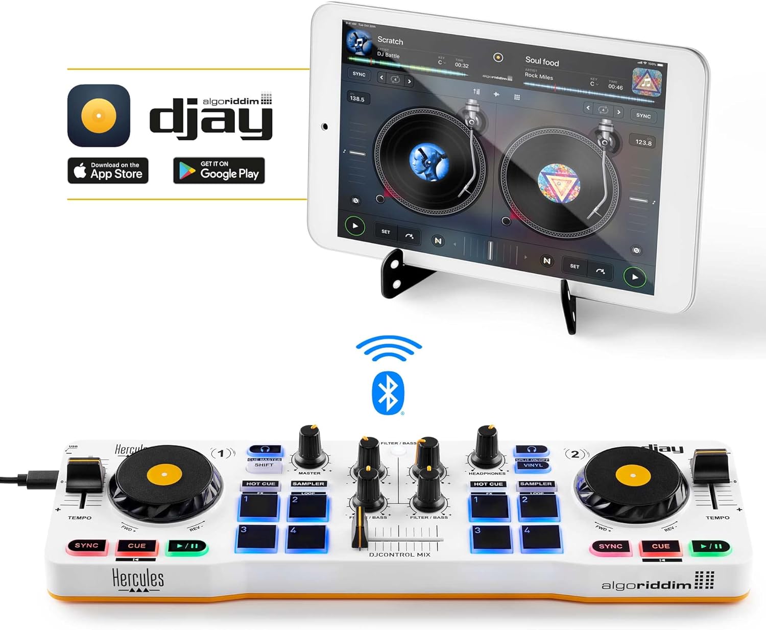 Thumbnail 4 de Hercules DJControl Mix Controladora Bluetooth 2 pistas