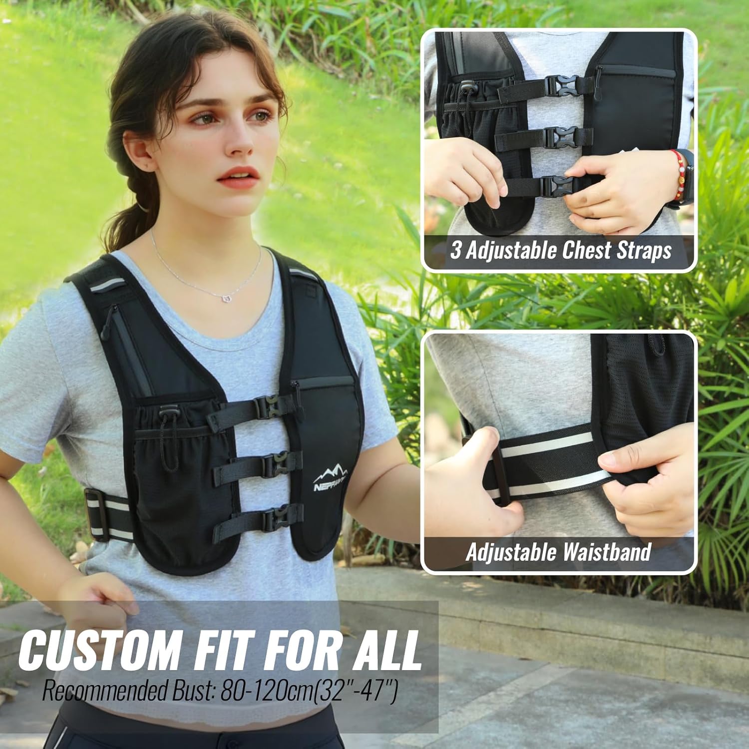 Detalle 2 de Nepfaivy Running Vest for Women and Men