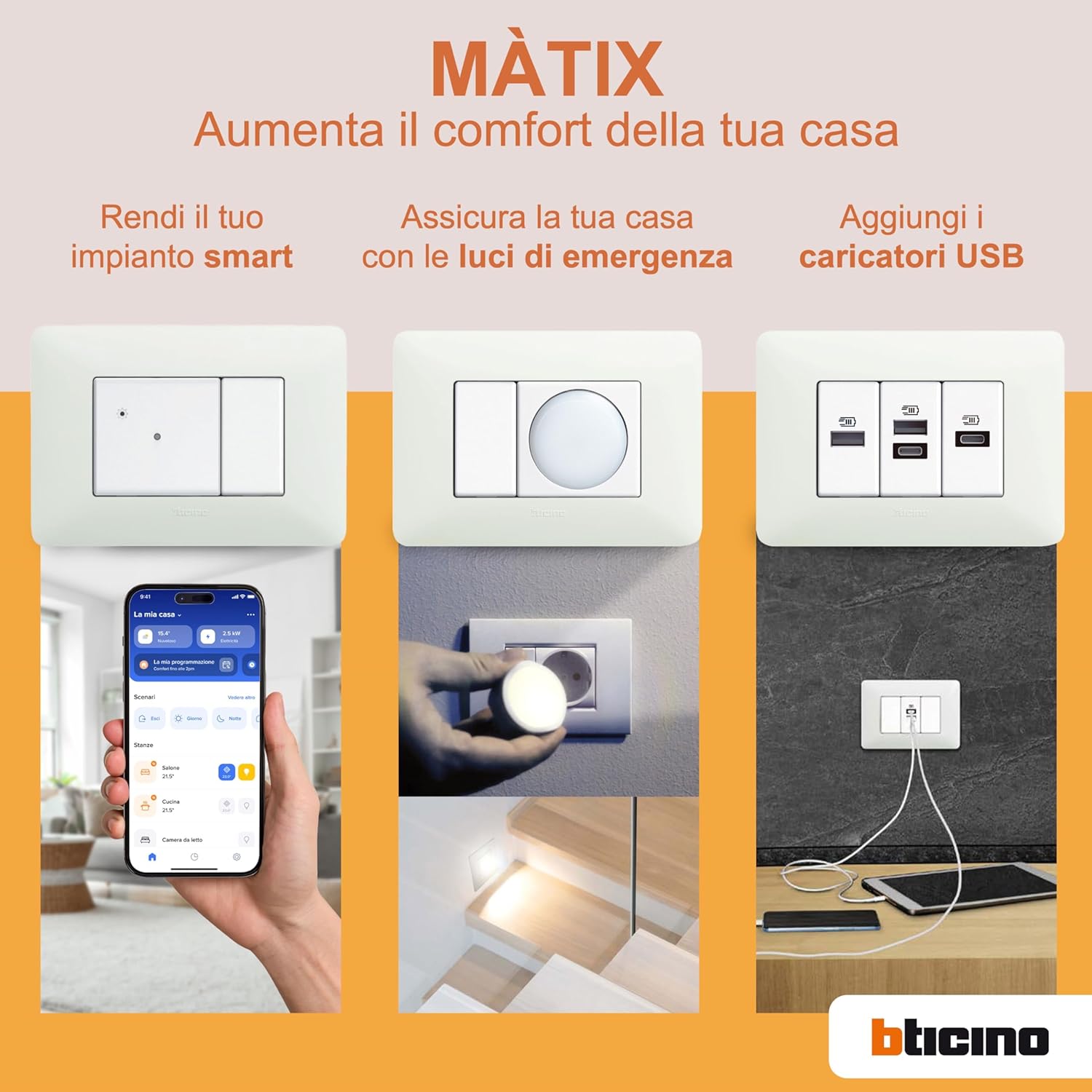 Thumbnail 2 de Bticino ASTAM5440A16 Presa Standard Tedesco e Bipasso – Kit 10 Pezzi, Colore Bianco