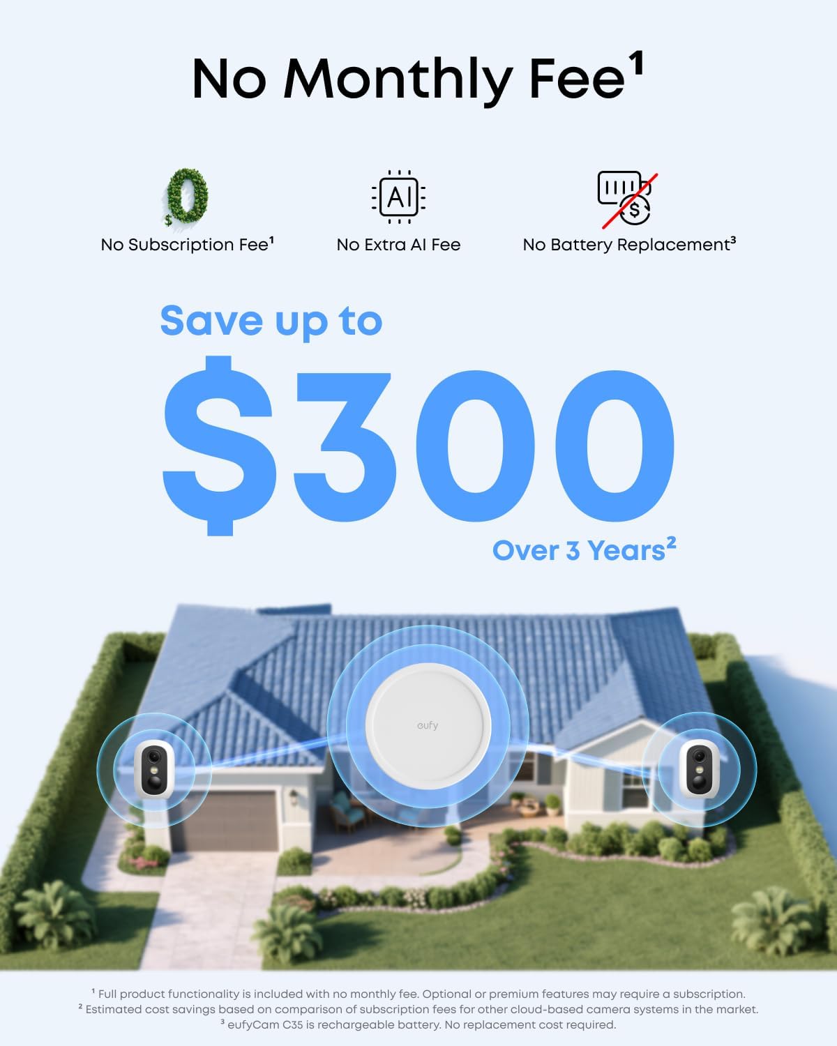 Thumbnail 4 de eufy Security eufyCam C35 2-Cam Kit with Solar Panel: No Monthly Fees, Local Storage, AI Features