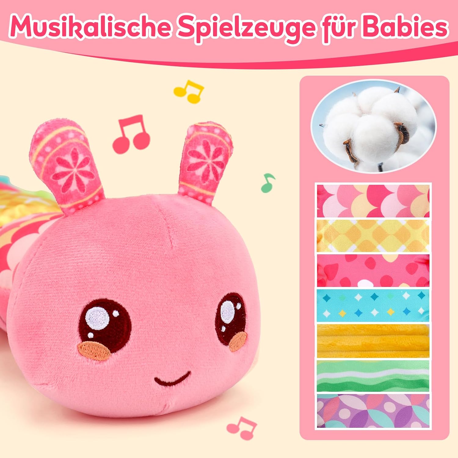 Thumbnail 2 de Baby Spielzeug Raupe Musikspielzeug 50 cm