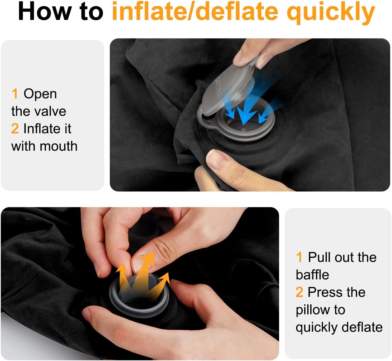 Thumbnail 4 de Maliton Airplane Footrest Inflatable Foot Rest for Kids (Adjustable Height, Black, 1 Pack)