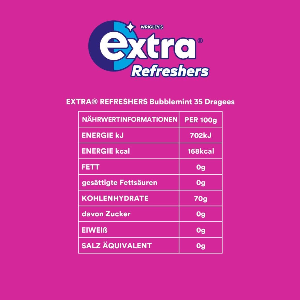 Thumbnail 1 de Extra Refreshers Kaugummi zuckerfrei Bubblemint Großpackung – 210 Dragees (6 x 35) Xylitol