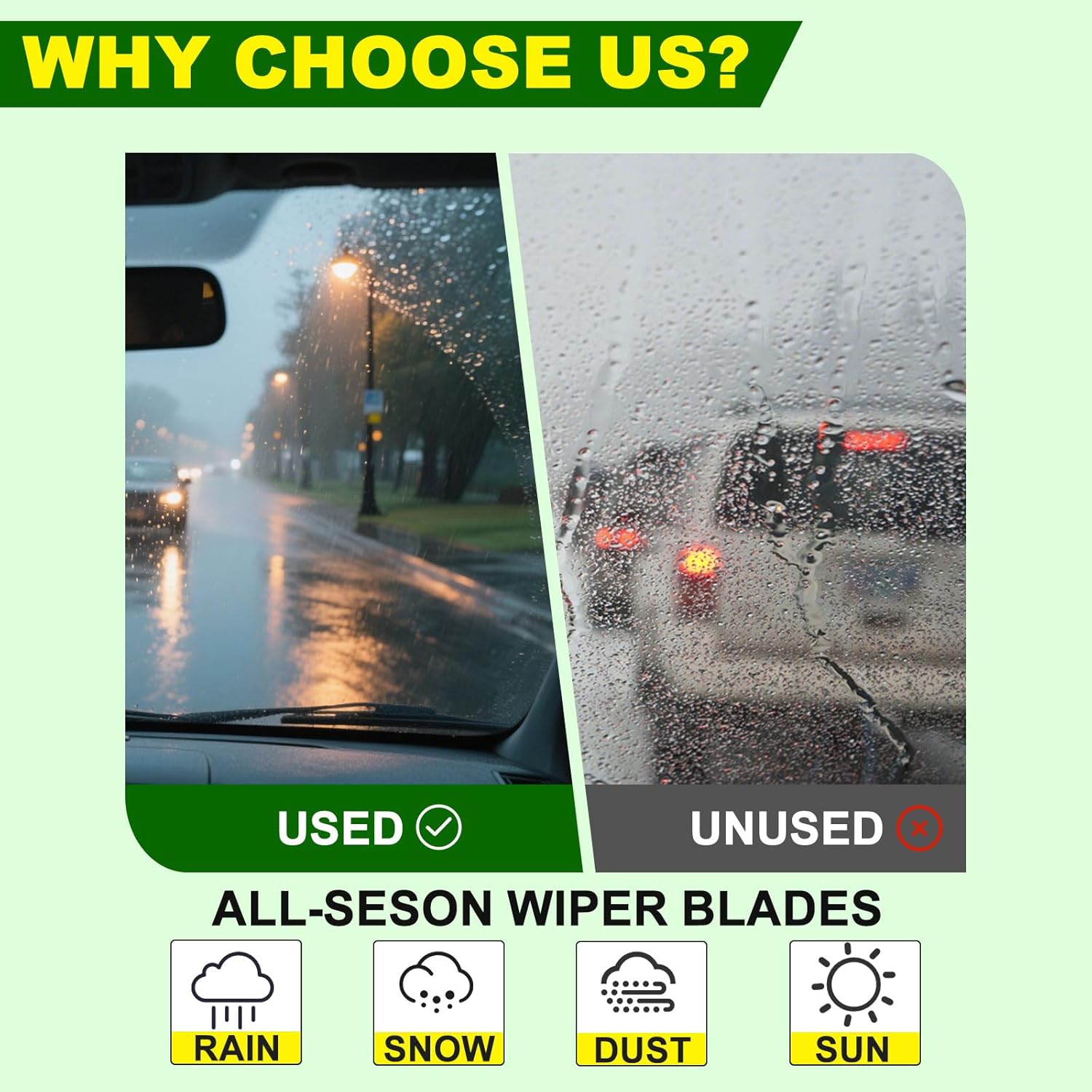 Detalle 2 de ZIXMMO 22in Premium All-Season Wipers