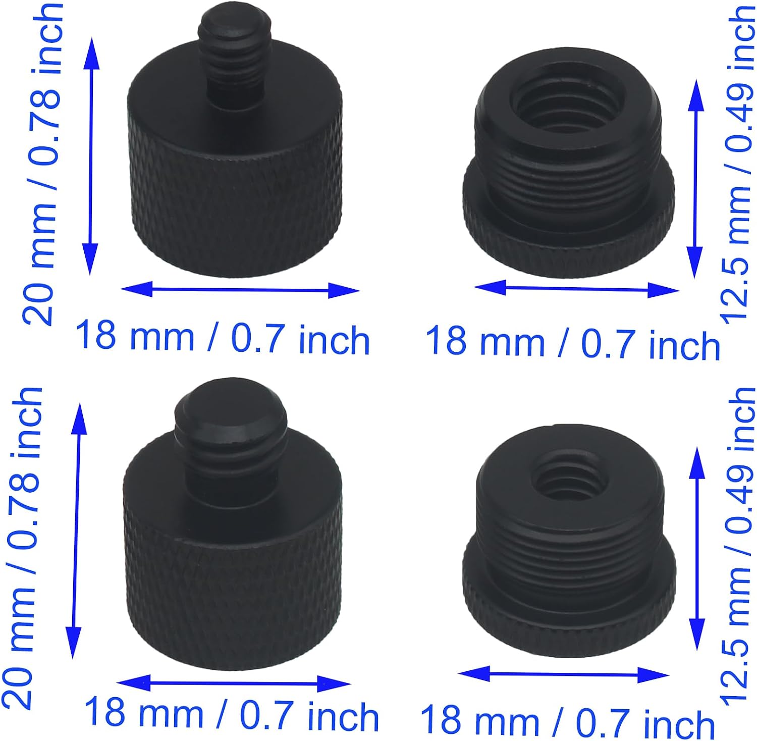 Detalle de SYCZIOHU MIC-THREAD-SCREW-B-4 Microphone Stand Adapter Set, 4 Thread Converters
