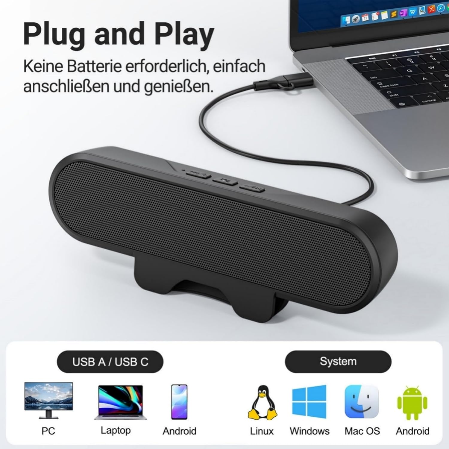 Thumbnail 3 de Inwa 10W PC Lautsprecher mit Clip-On