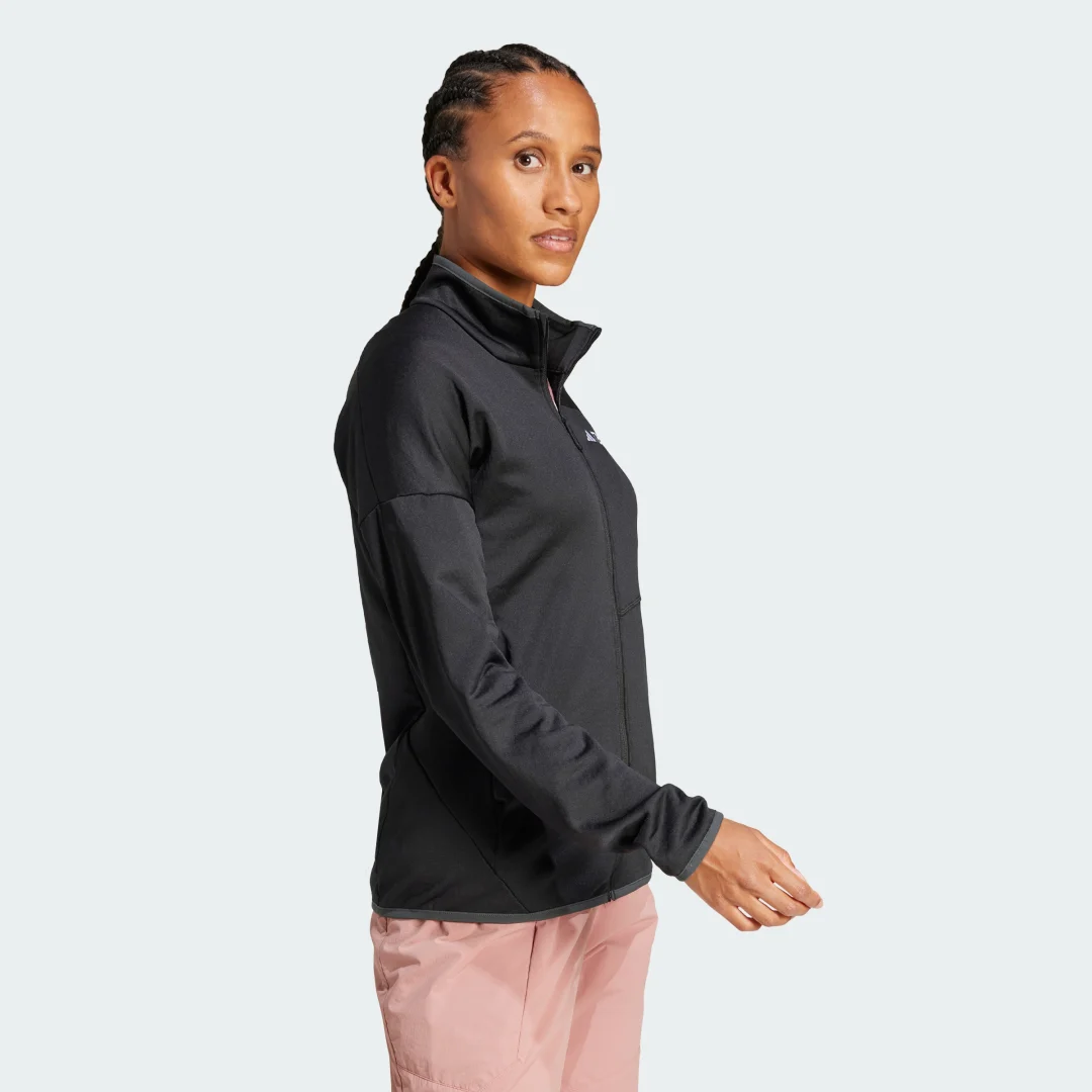 Detalle de Chaqueta Terrex Xperior Climawarm Light Fleece de Adidas — Negro