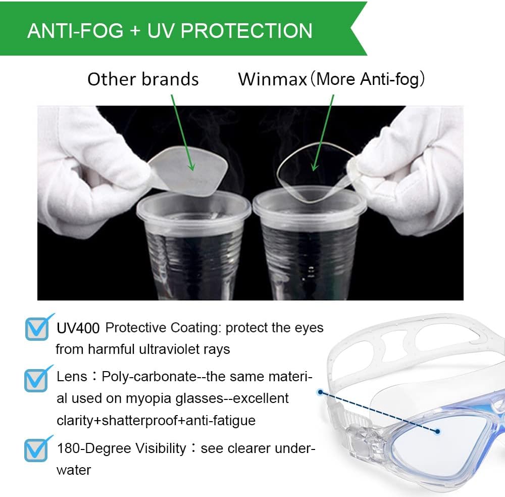 Detalle de Swimming Goggles for Adults and Kids: Anti-Fog, Leak-Resistant, UV Protection