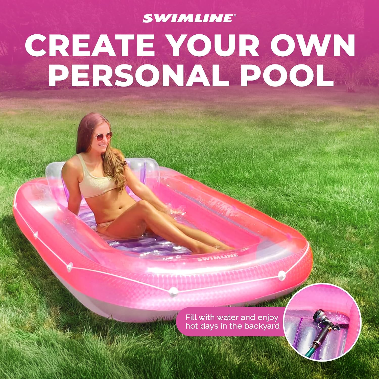 Detalle de SWIMLINE Original Suntan Tub Series Classic Inflatable Tanning Float