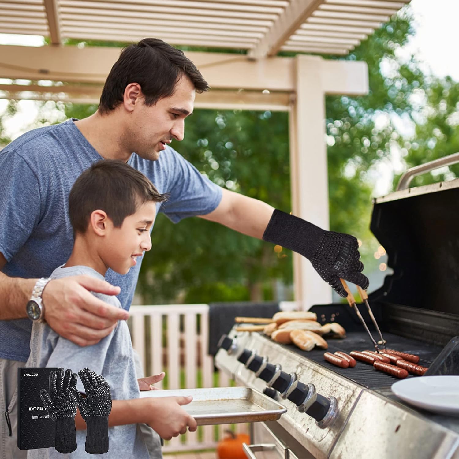 Detalle de MILcea Gants de Barbecue 33 cm