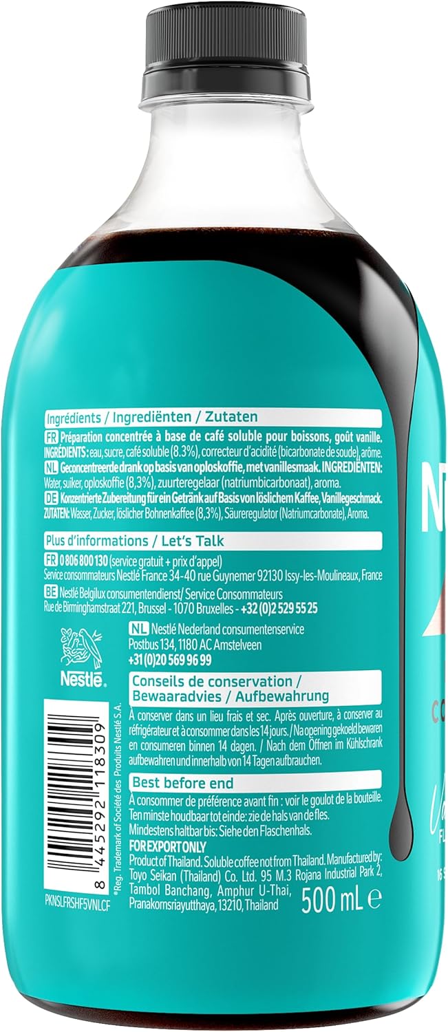 Thumbnail 6 de NESCAFÉ Espresso Concentrate Vanille – concentré de café glacé à diluer, 500 mL