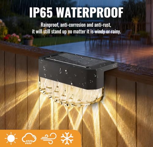 Thumbnail 3 de Lampada Solare da Parete per Esterni Aourow — confezione da 6 luci LED impermeabili IP65 per giardino, terrazza e recinzioni