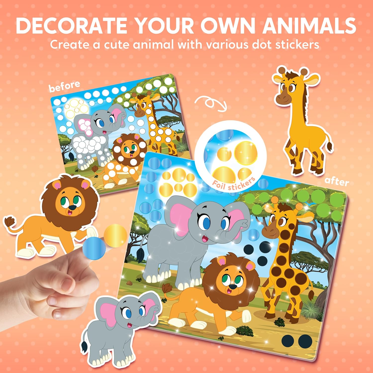 Thumbnail 2 de Klever Kits Dot Art Aktivität – Dot It Tiere, DIY Bastelset für Kinder ab 3+, ideal für Reisen