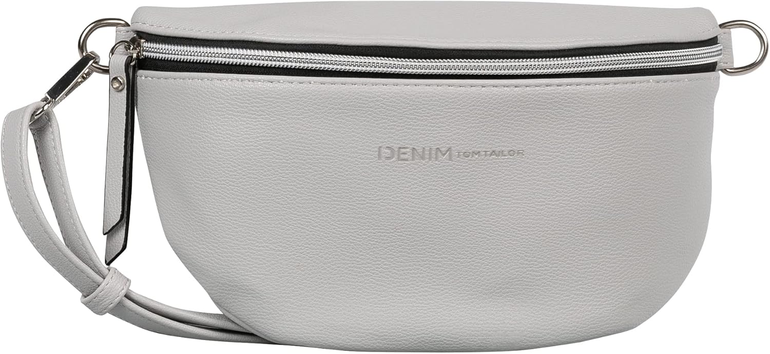 Detalle de TOM TAILOR Denim Rosie Damen Gürteltasche – Bauchtasche, klein, Grau