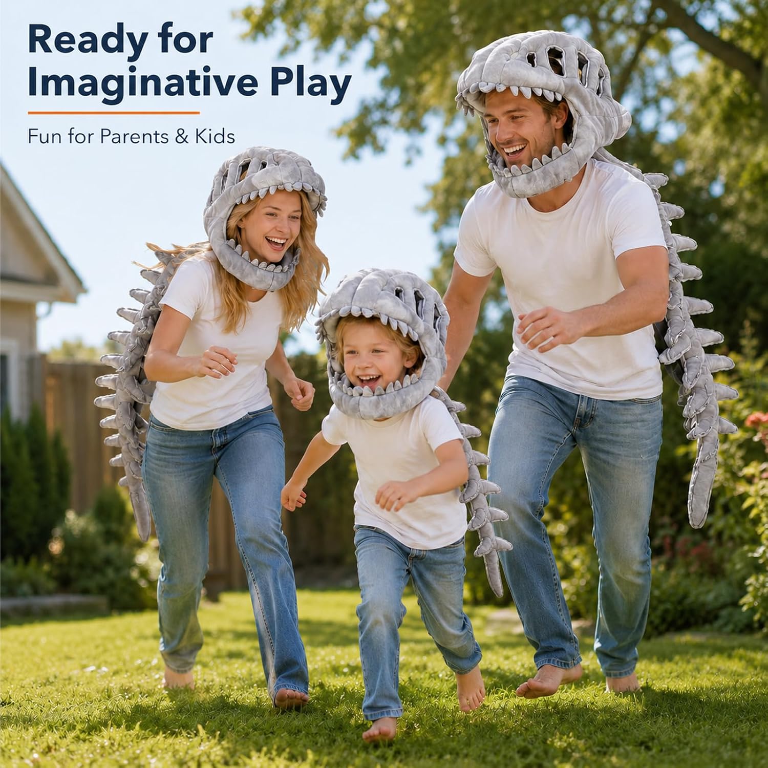 Thumbnail 2 de TVVPGG Dinosaur Skeleton Costume, 47-Inch Plush Spinosaurus Set