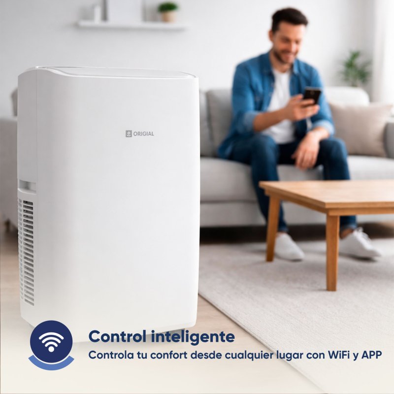 Detalle de Aire Acondicionado Portátil con bomba de calor 3500 frigorías con WIFI – Origial