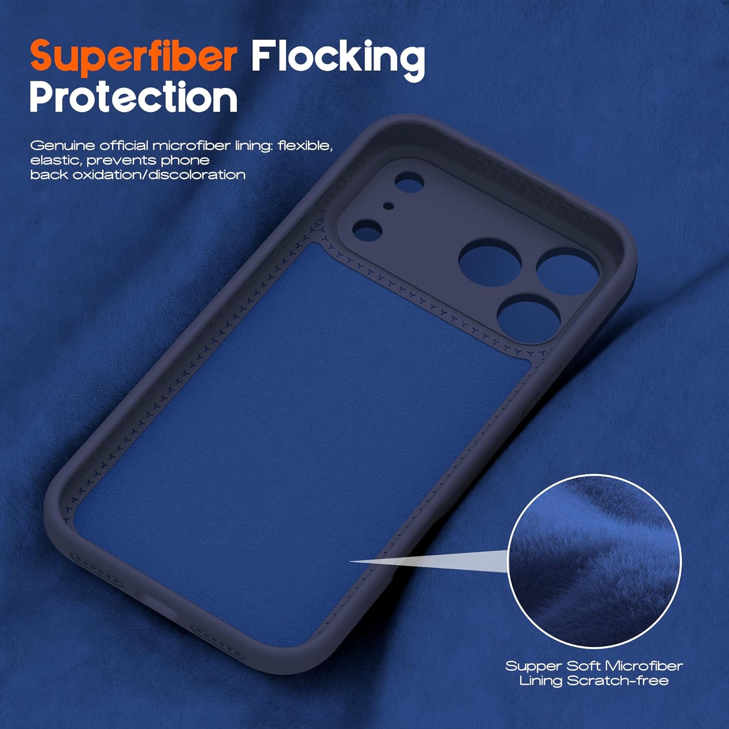 Thumbnail 4 de SKYLMW Magnetic iPhone 17 Pro Case with Invisible Stand — Dark Blue (6.3")