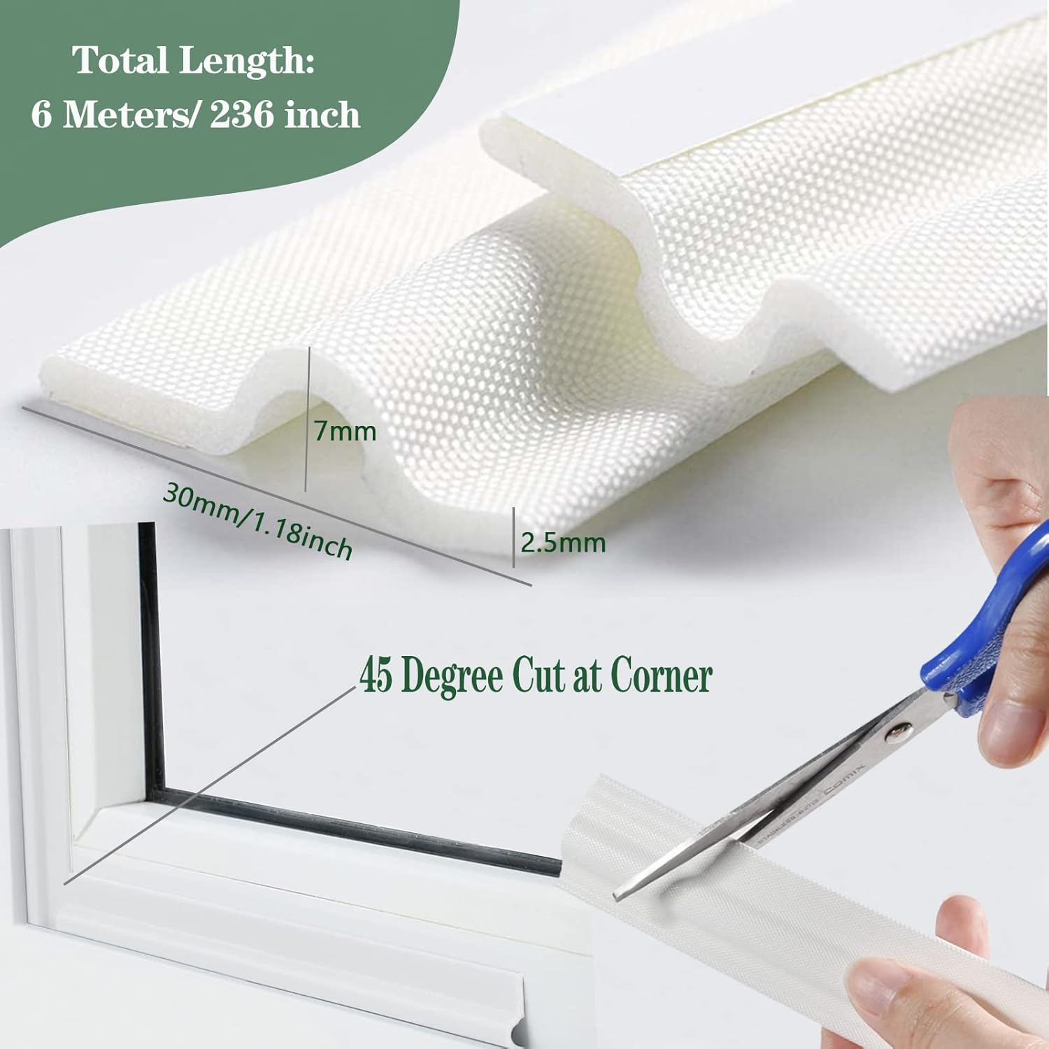 Detalle de Window Draft Excluder T Shape 6M
