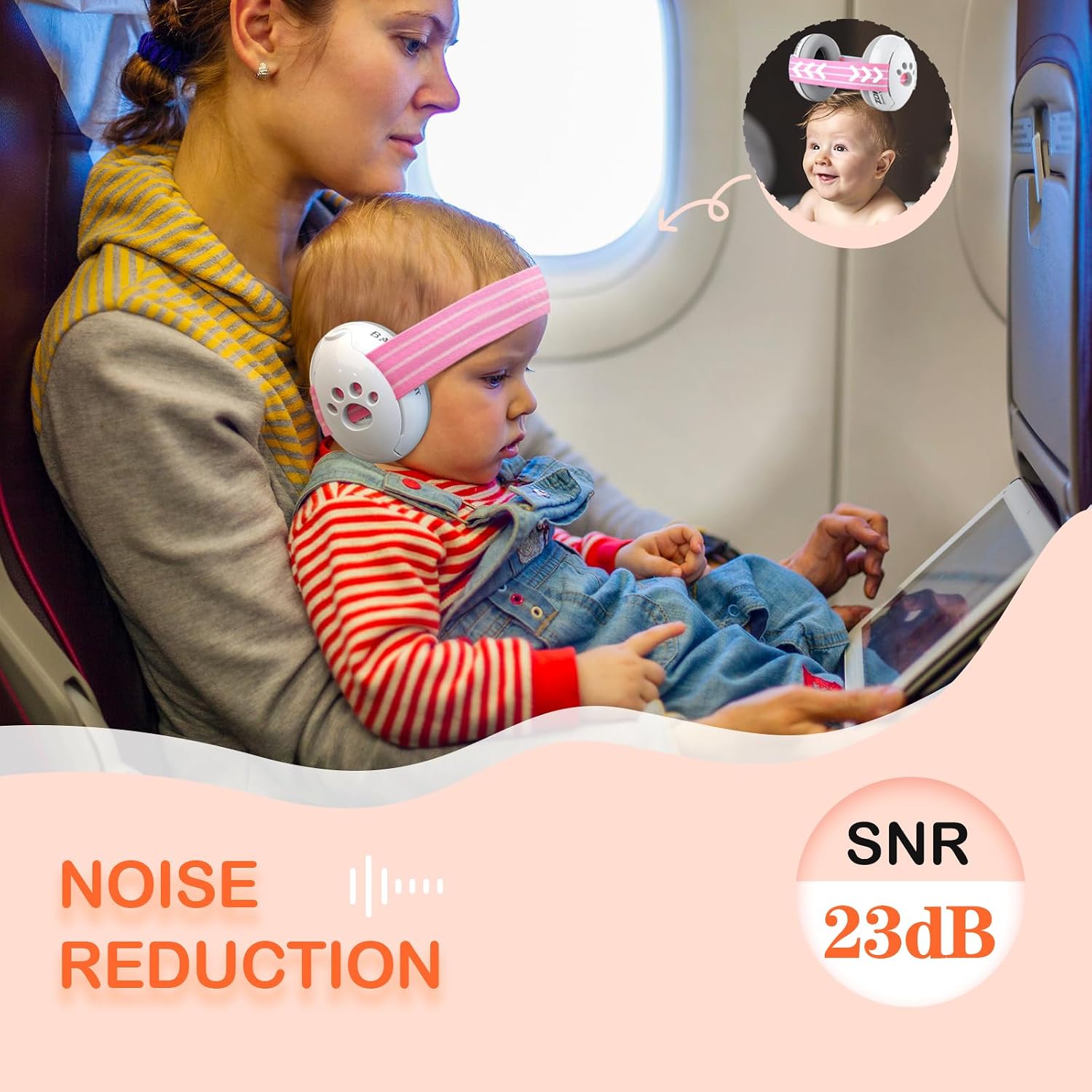 Thumbnail 1 de ZOHAN 001 Baby Ear Defenders 0-3 Months: Quiet Comfort for Sleep, Travel and Safety
