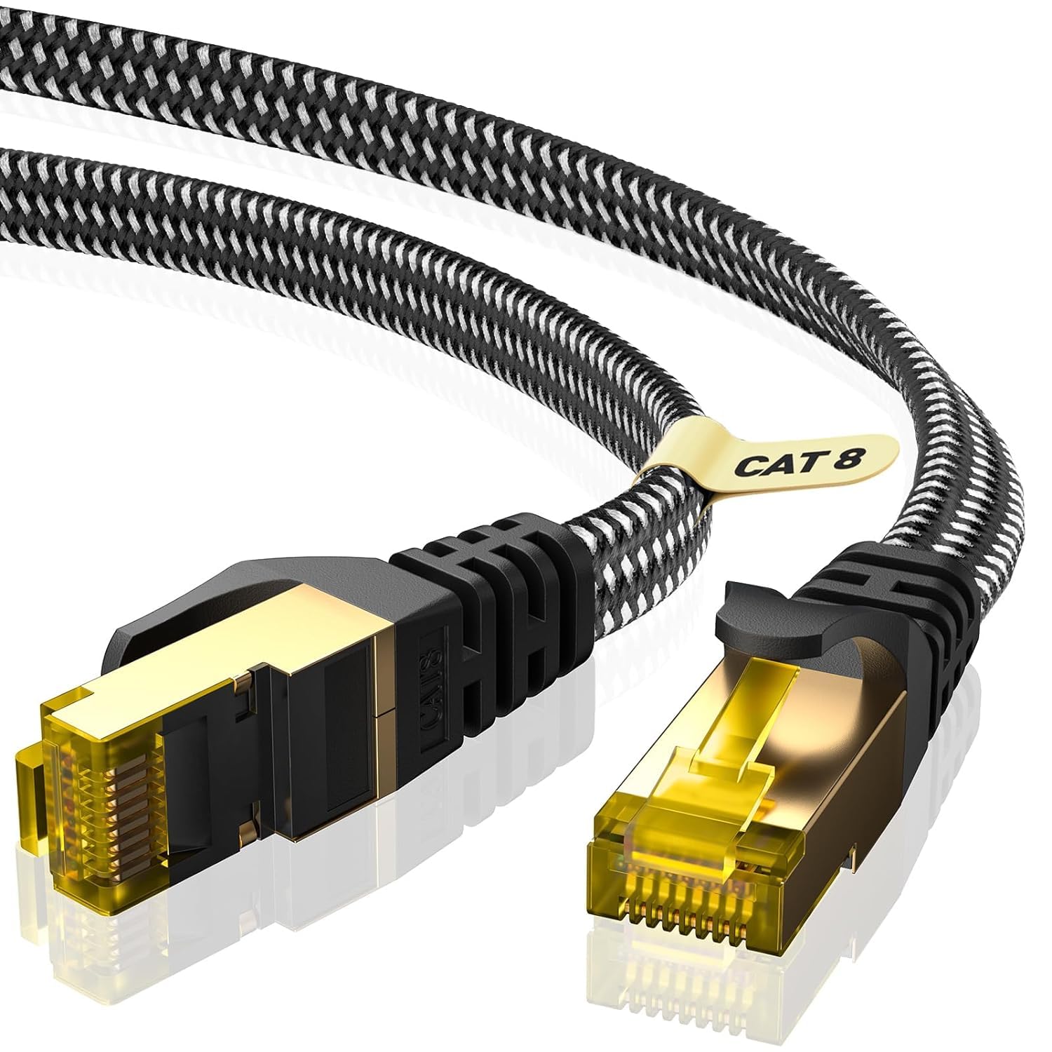 Thumbnail 6 de ARISKEEN Cat 8 Ethernet Cable 40M – High-Speed, Flat & Shielded (40Gbps, 2000MHz)