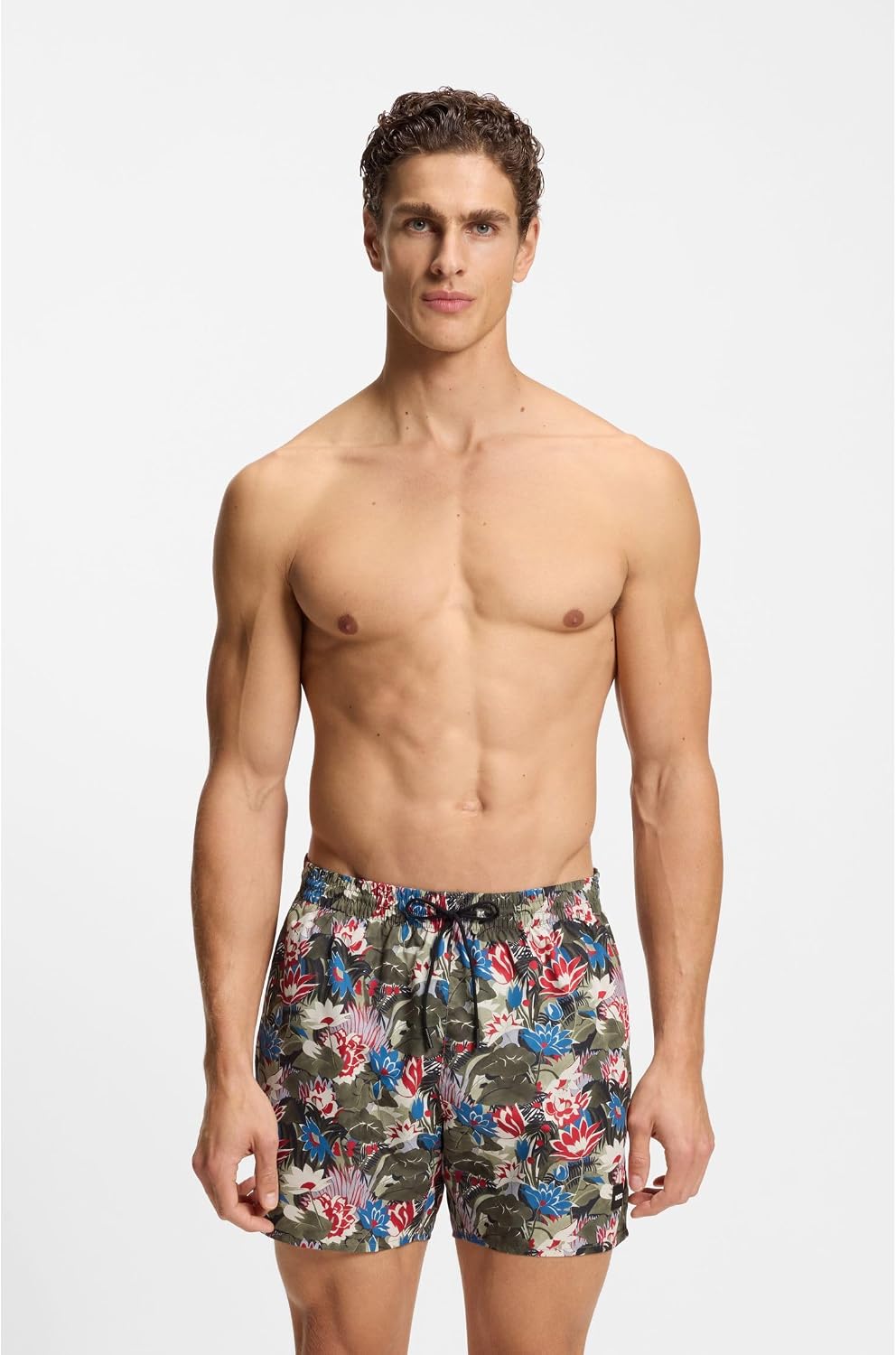 Detalle 2 de BOSS Piranha Swim_Short Uomo – short da nuoto in poliestere riciclato, stile e comfort