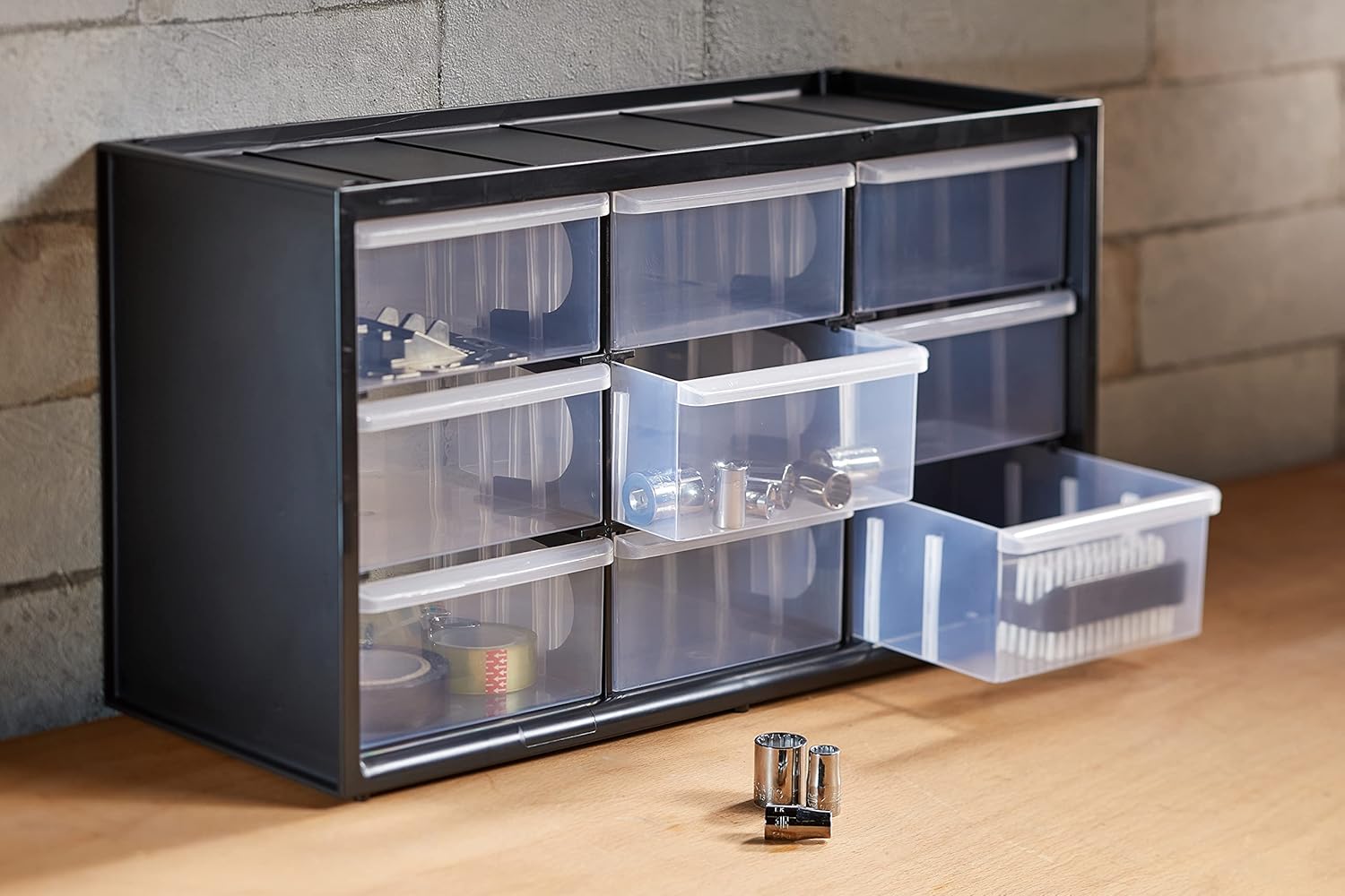 Detalle 2 de STANLEY cassettiera a 9 cassetti grandi, unità apilabile per minuteria e attrezzi