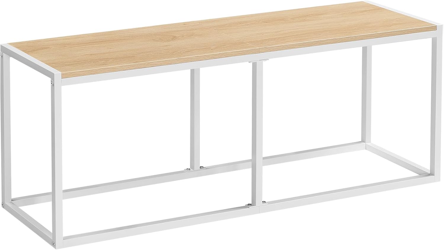 HOOBRO Banco 2 plazas Taburete Industrial Blanco