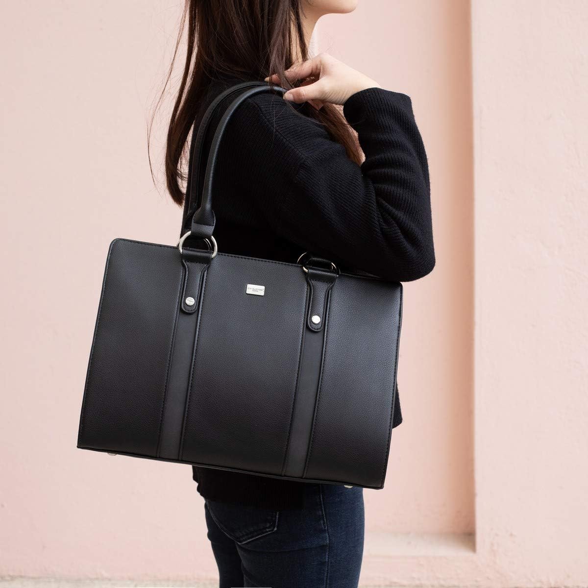 Thumbnail 2 de David Jones Bolso Tote 38 cm negro
