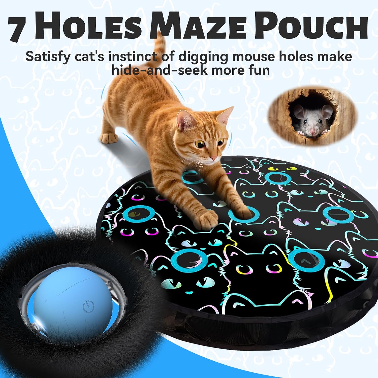 Detalle 2 de GoldenSun Interactive Smart Cat Ball Toy 🐱