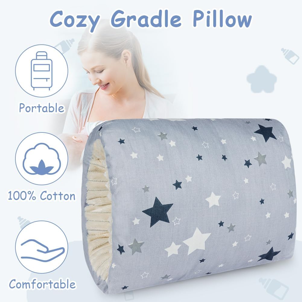 Detalle de Aolso Cozy Cradle Arm Pillow Nursing & Breastfeeding Arm Pillow (Big-Small Stars)
