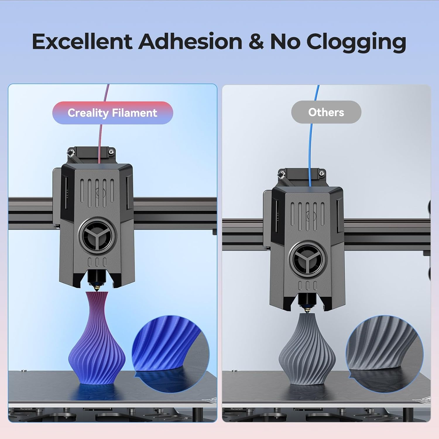 Thumbnail 3 de Creality Rainbow Upgrade PLA+ Filament 1.75mm — 1kg Spool, Vacuum Sealed, No-Tangle, High Toughness