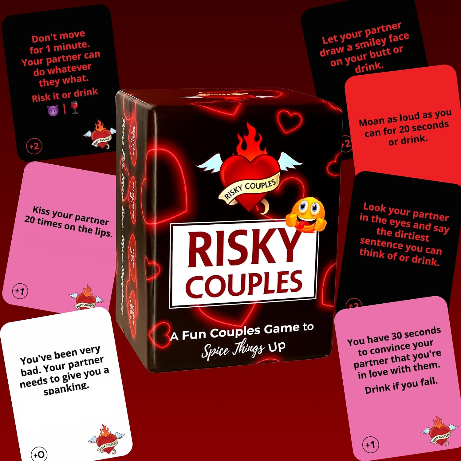 Detalle 2 de RISKY COUPLES Couples Card Game with 150 Spicy Questions and Challenges