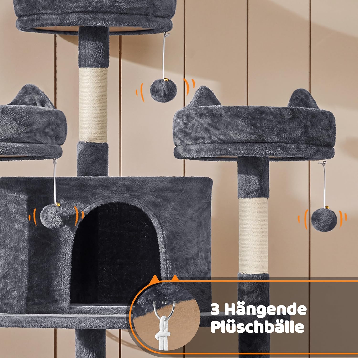 Thumbnail 5 de Yaheetech Katzenkratzbaum 175 cm mit Sisal