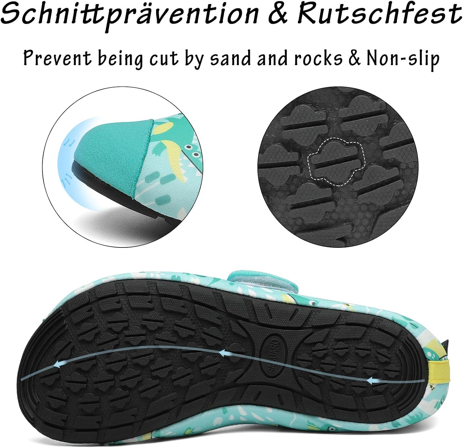 Detalle de SAGUARO Scarpe da immersione bambini e ragazze con chiusura in velcro