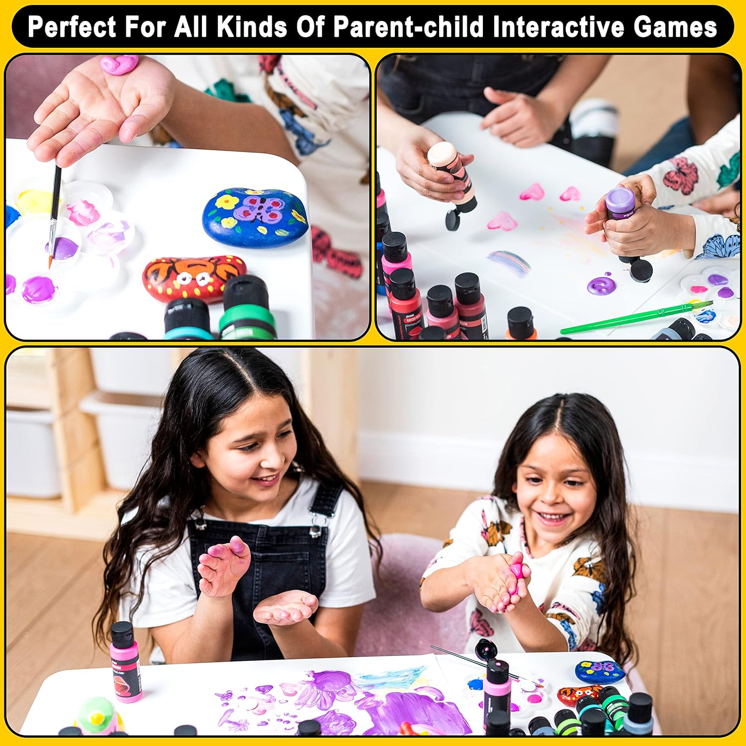 Thumbnail 6 de JOYIN 12PC Washable Kids Tempera Paint Set with 6 Brushes, Palettes & Clean Bucket (2 oz each)