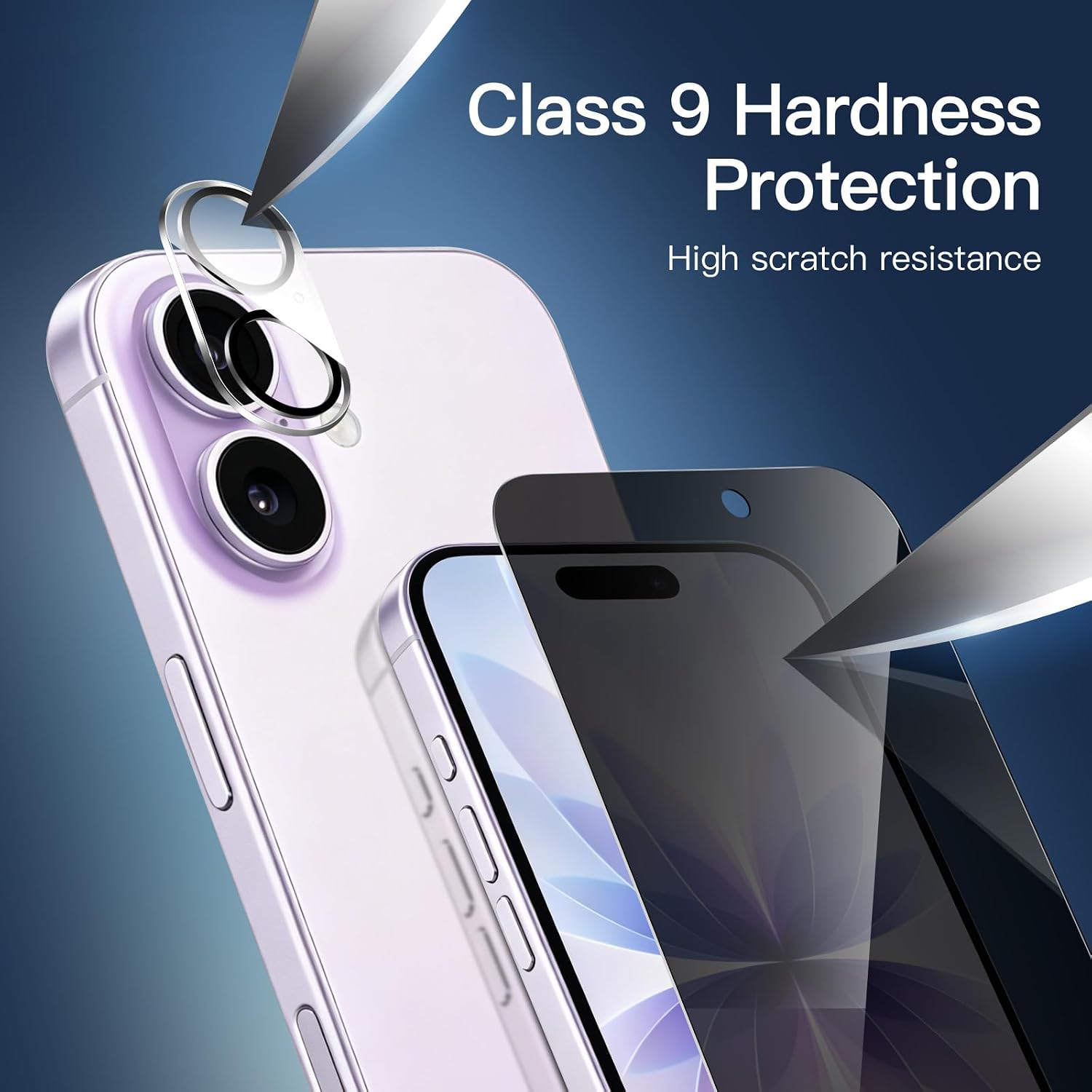 Thumbnail 5 de NEW'C L6SERIE iPhone 17 Privacy Screen Protector Set, Tempered Glass