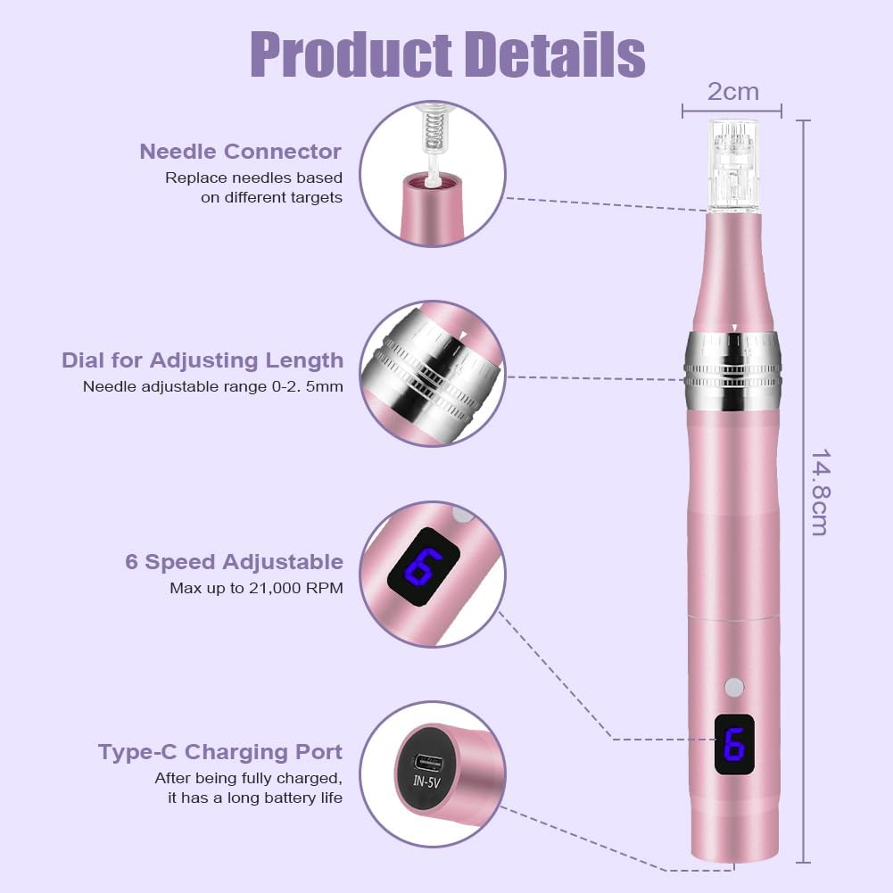 Detalle 2 de Vicloon Dermapen Microneedling 0-2,5 mm