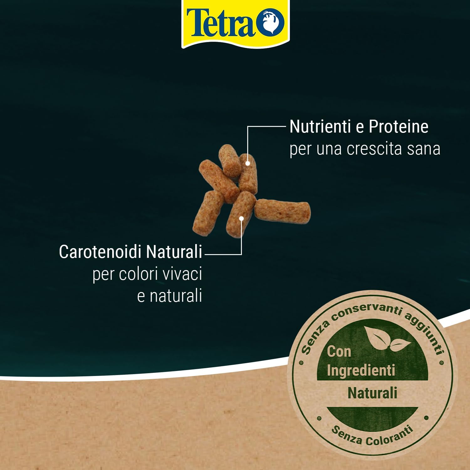Detalle de Fodera koi Stick per Colori Naturali e Crescita Sana di Pesci koi, Sacchetto da 4 L