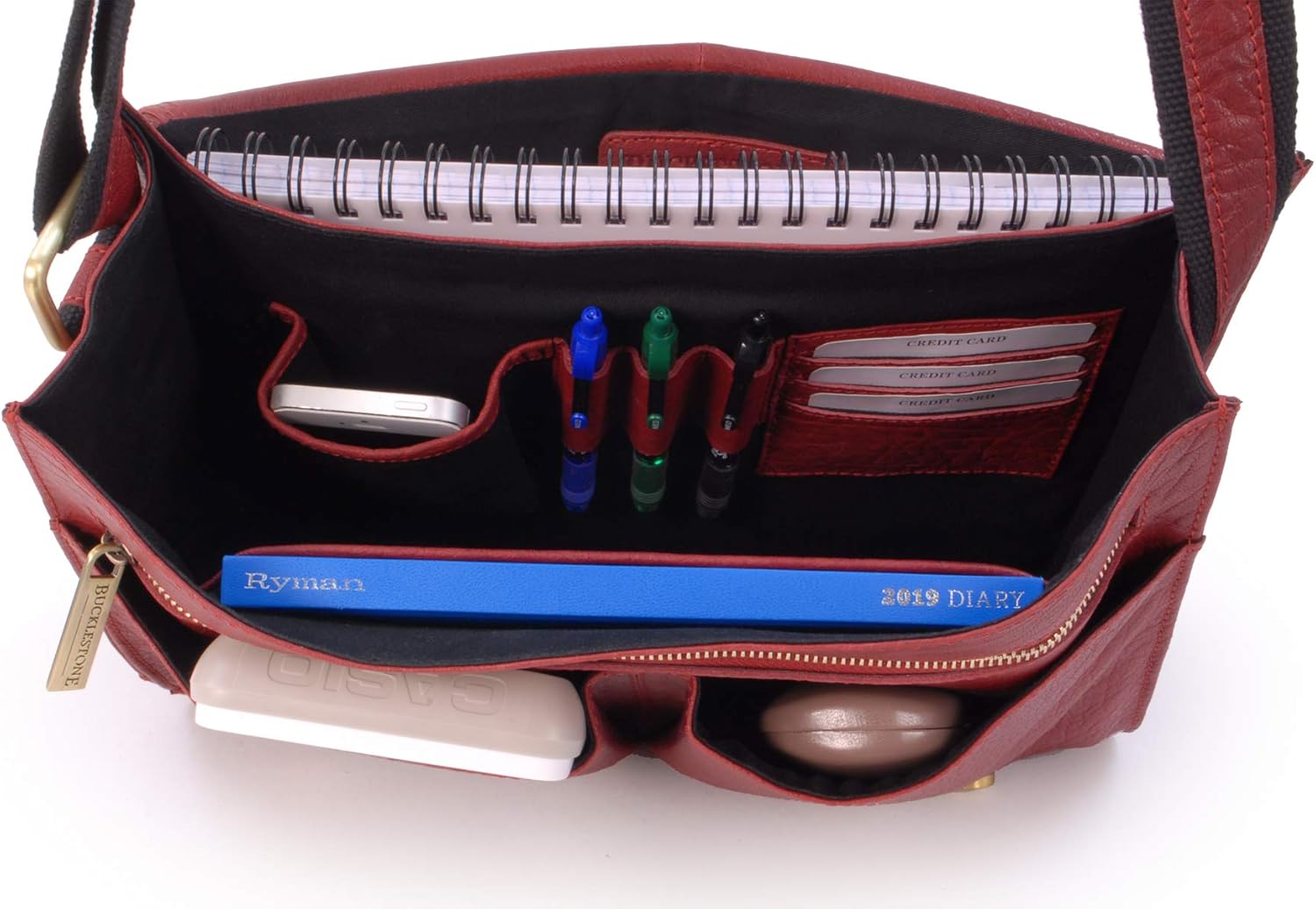 Thumbnail 3 de Bucklestone borsa messenger in pelle per PC 15” Lancaster: tracolla regolabile e tasche per l’ufficio